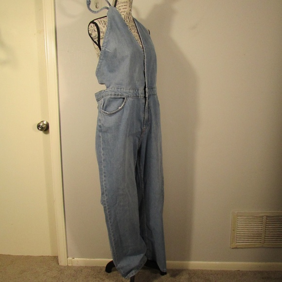 Zara Light Blue Denim Jumpsuit - Picture 6 of 10
